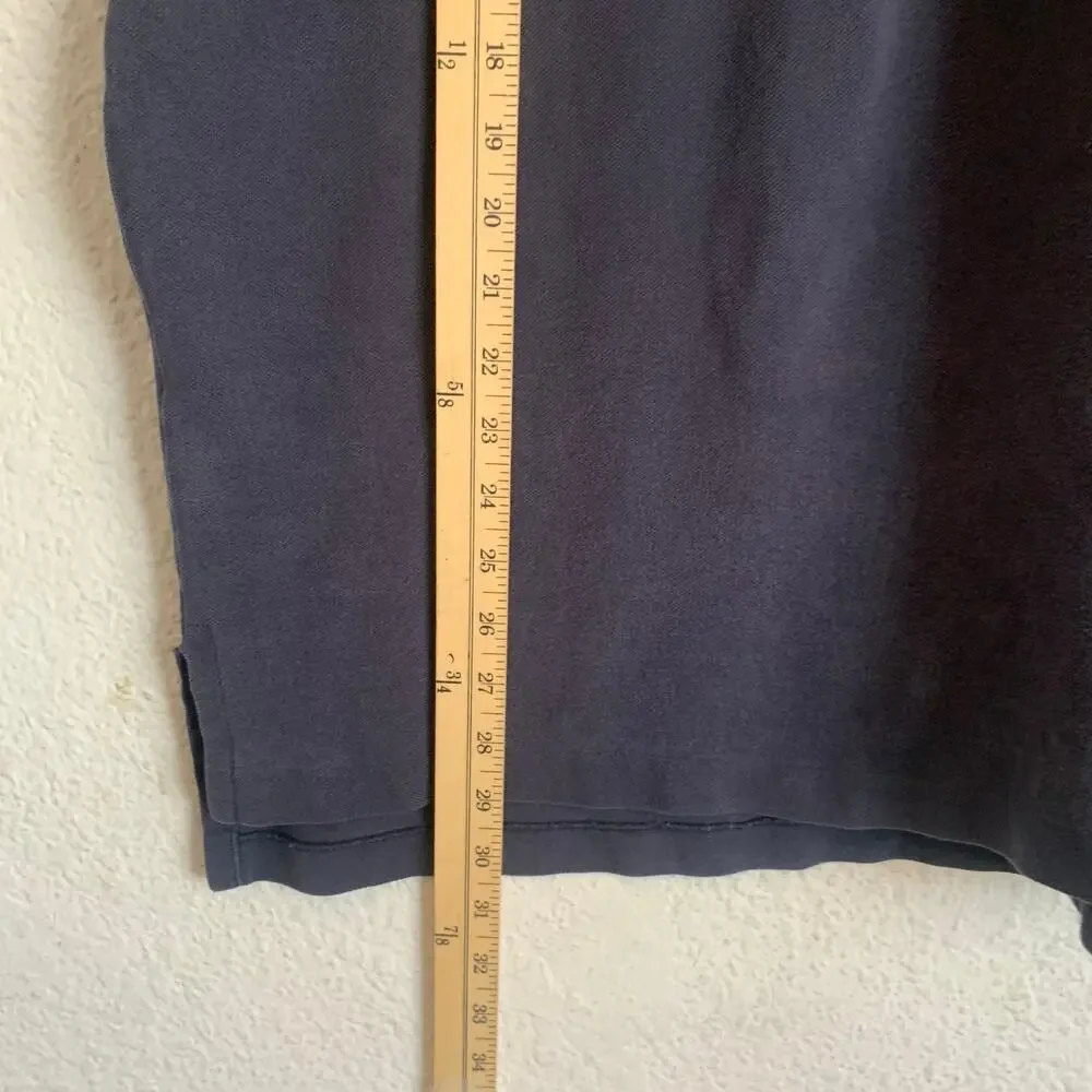 Polo Ralph Lauren Mens XL Navy Blue Short Sleeve Cotton Knit Polo Shirt READ